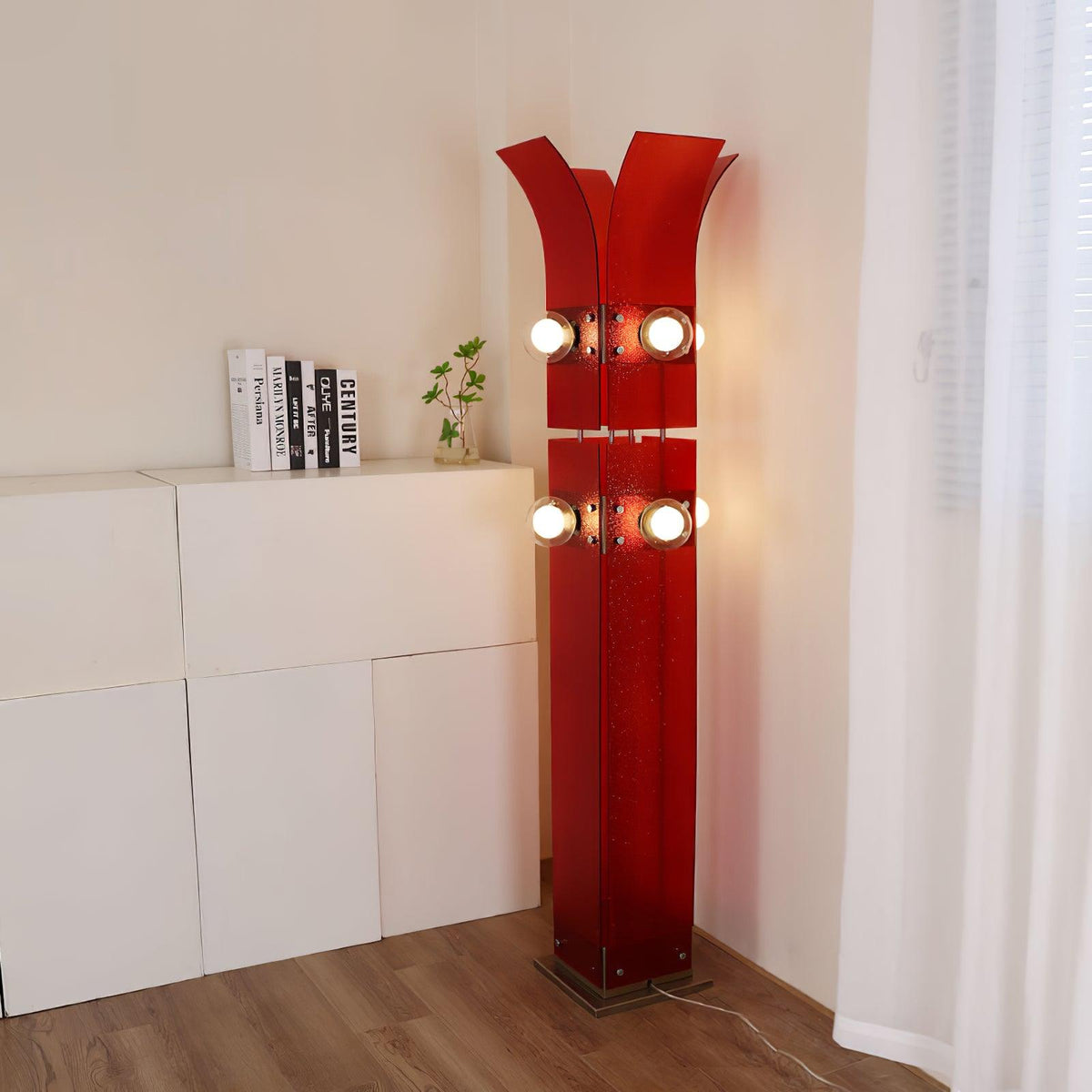 Niranaine lámpara de pie Art Deco de acrílico