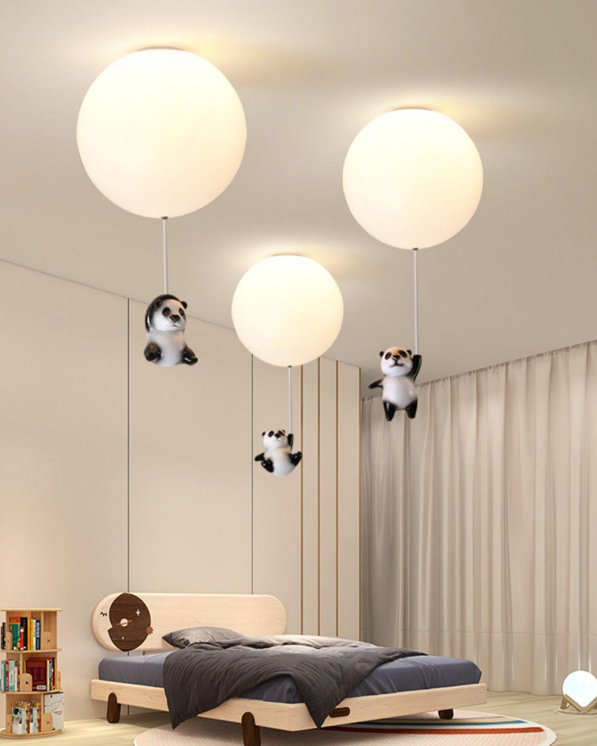 Yrath lámpara de techo elegancia Panda de vidrio