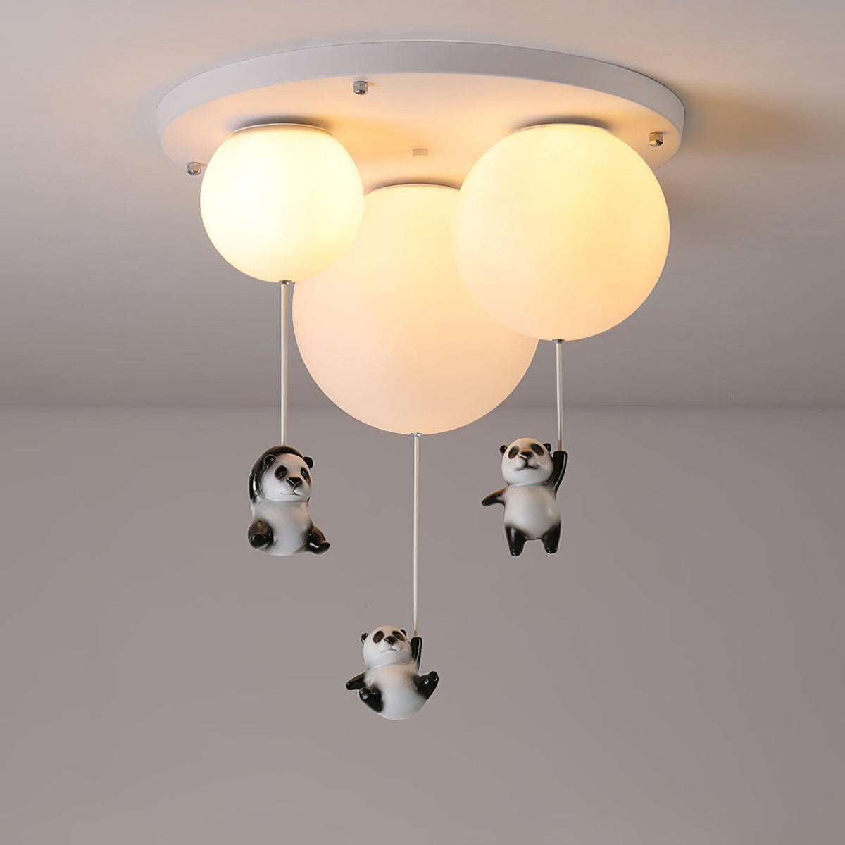 Yrath lámpara de techo elegancia Panda de vidrio