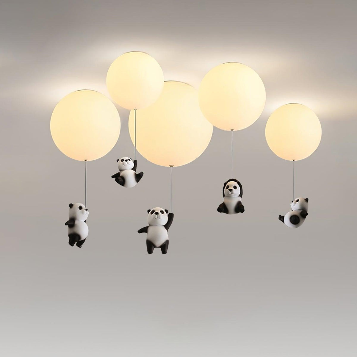 Yrath lámpara de techo elegancia Panda de vidrio