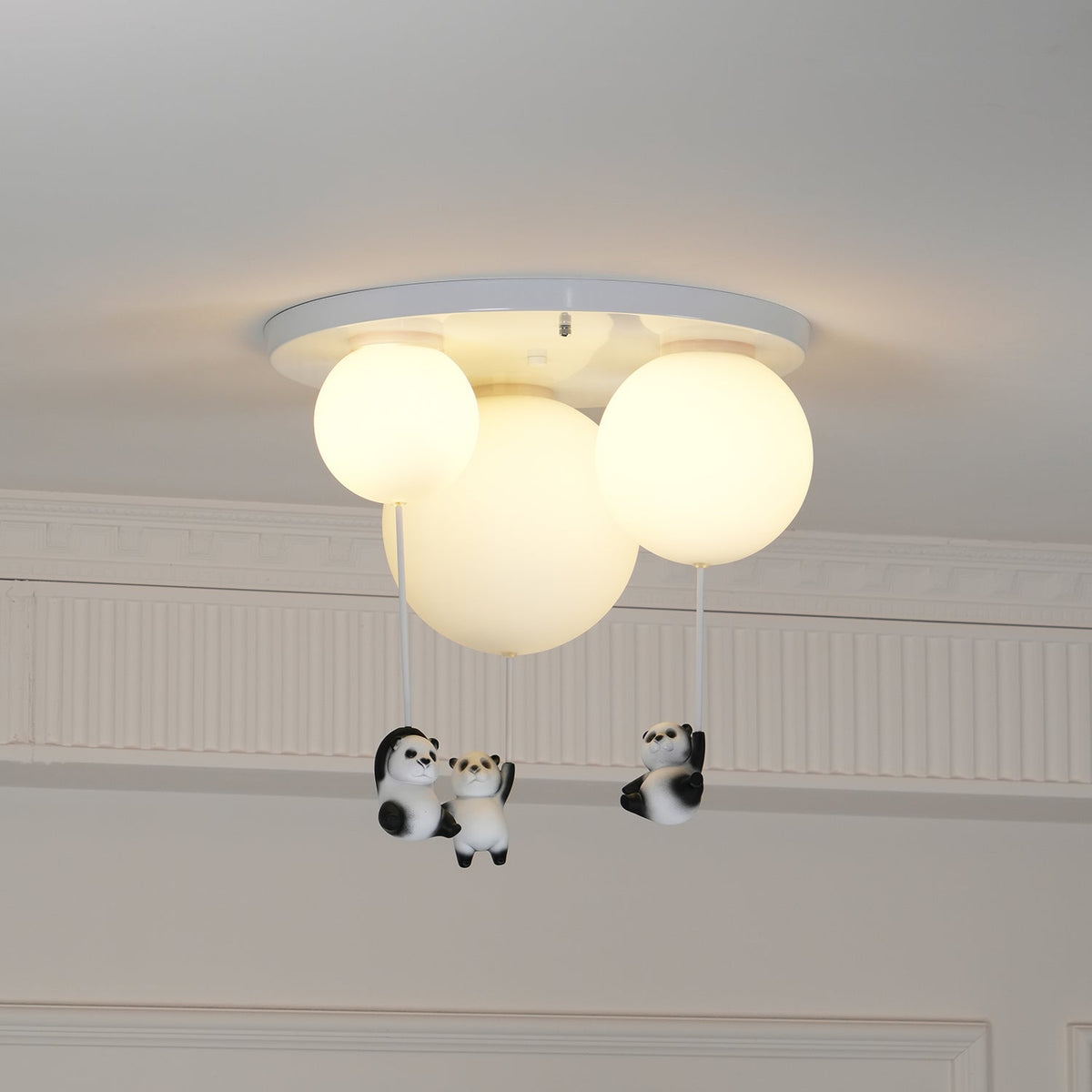 Yrath lámpara de techo elegancia Panda de vidrio