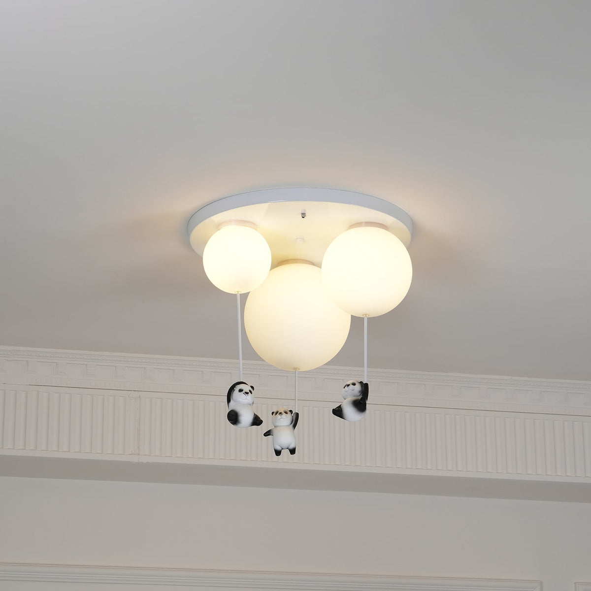 Yrath lámpara de techo elegancia Panda de vidrio