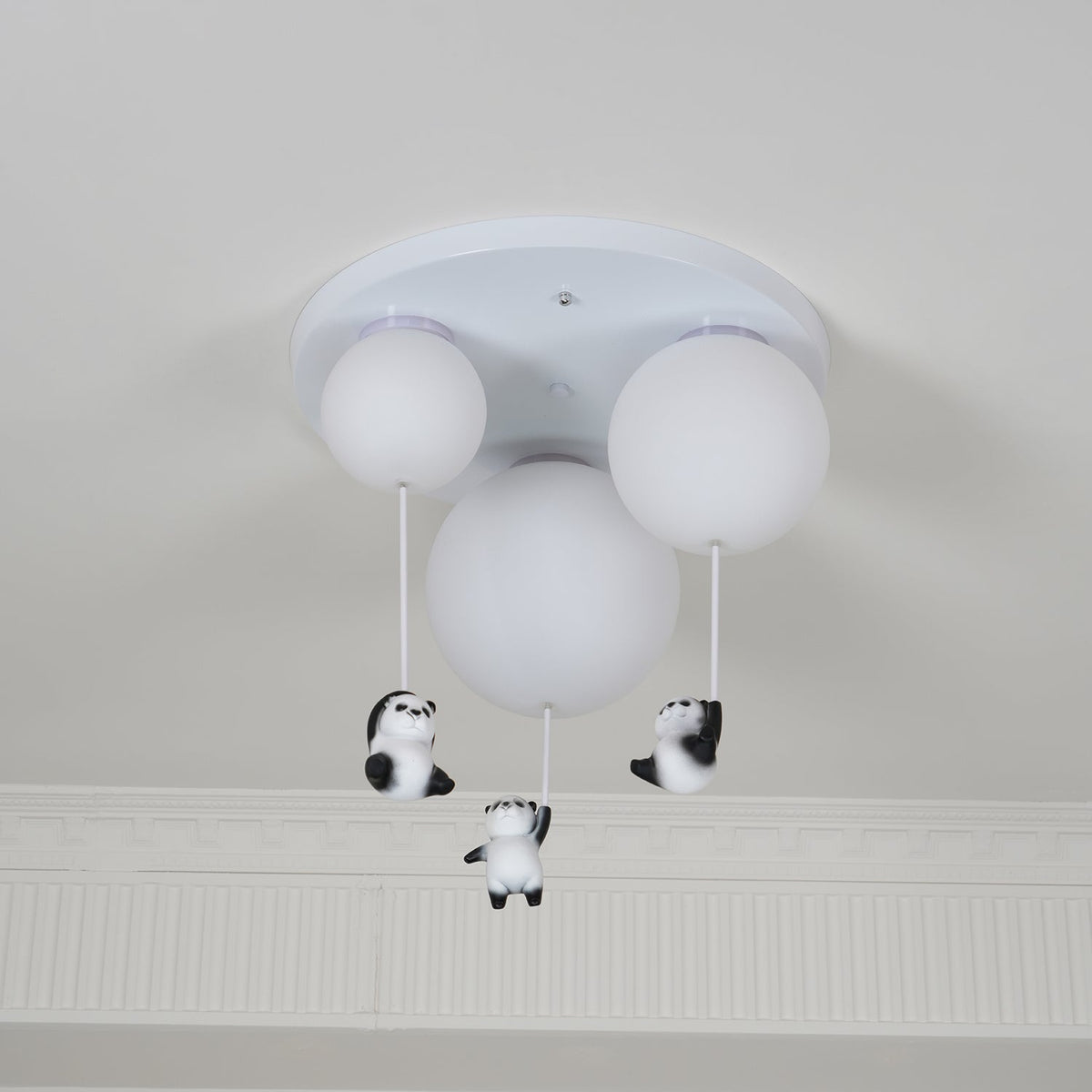 Yrath lámpara de techo elegancia Panda de vidrio