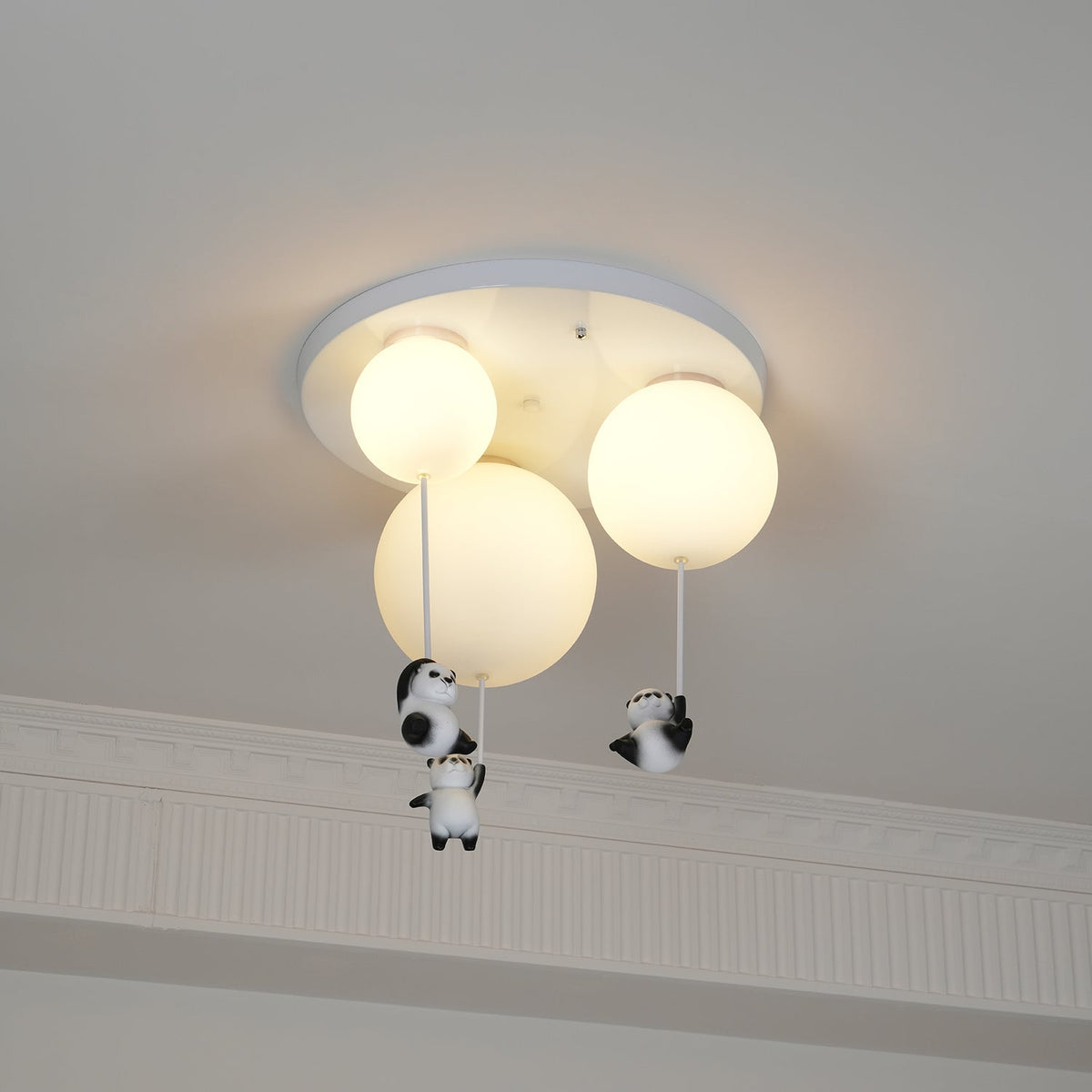 Yrath lámpara de techo elegancia Panda de vidrio