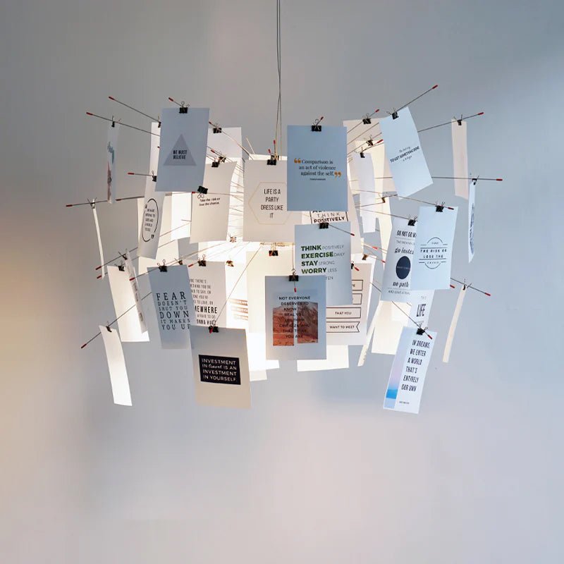 Lunerira lámpara de araña papel Personalizable Creativo
