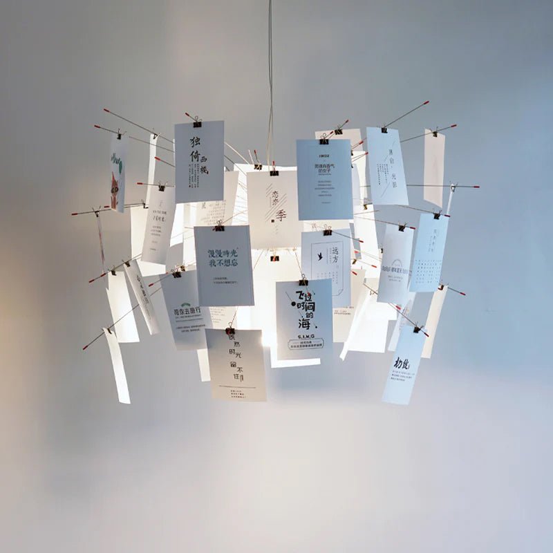 Lunerira lámpara de araña papel Personalizable Creativo