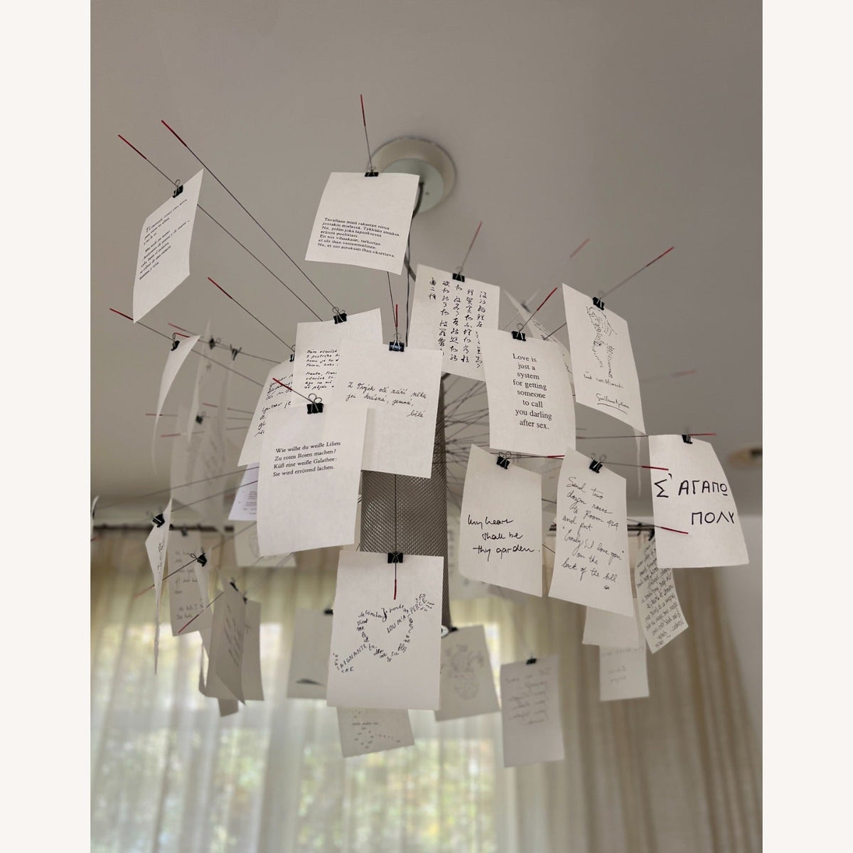 Lunerira lámpara de araña papel Personalizable Creativo