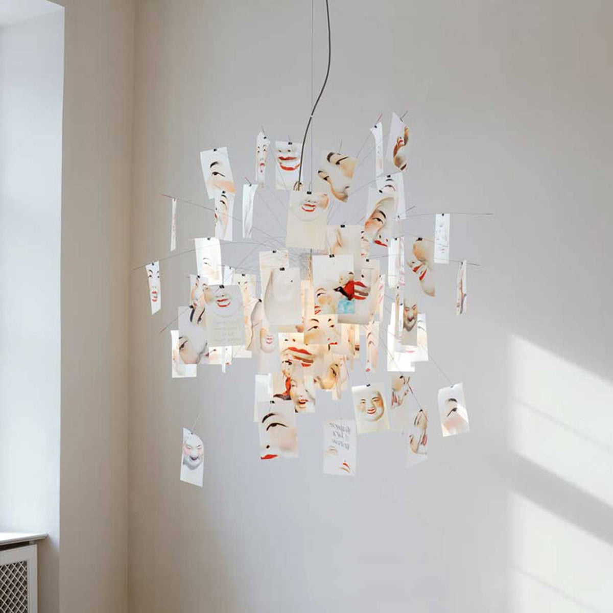 Lunerira lámpara de araña papel Personalizable Creativo