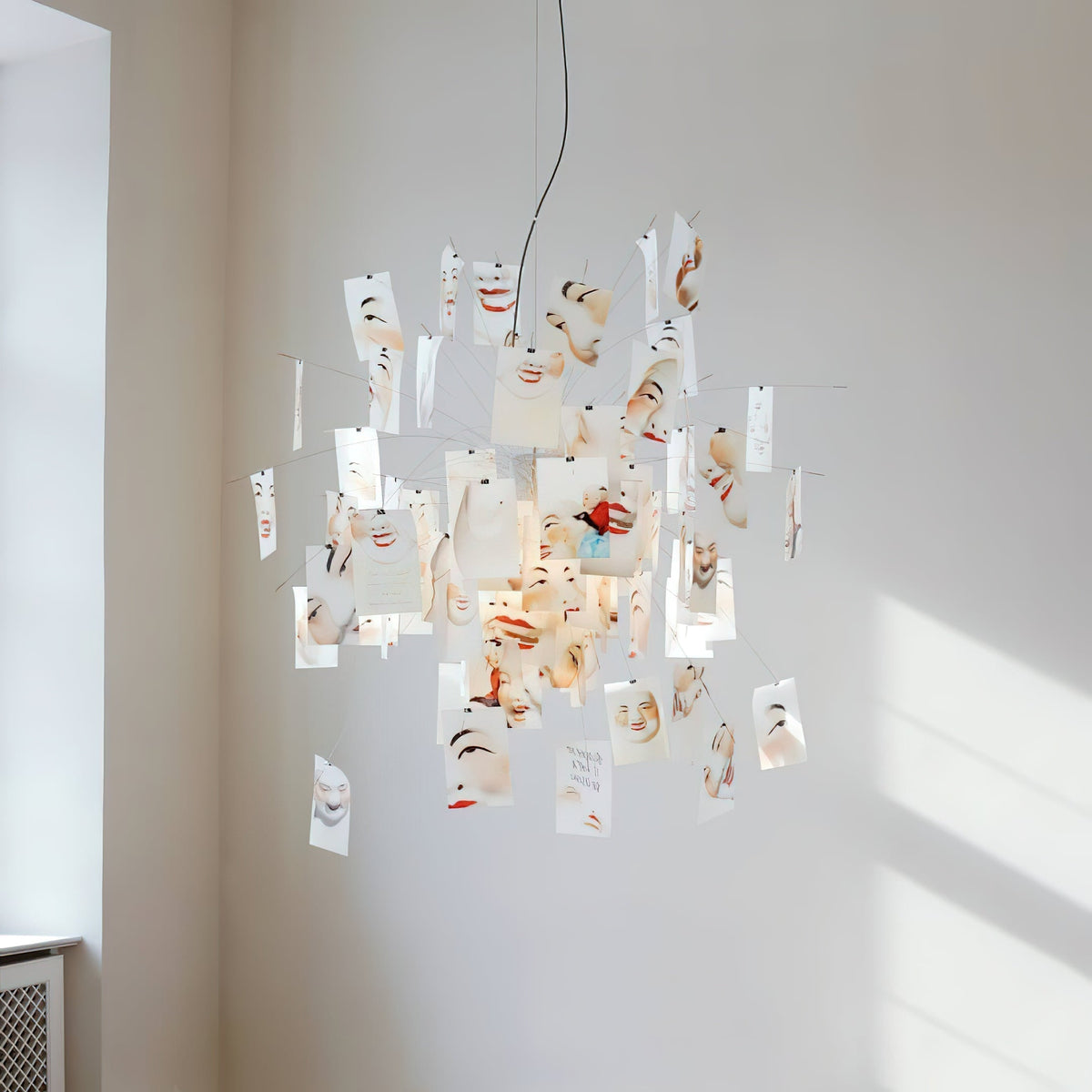 Lunerira lámpara de araña papel Personalizable Creativo