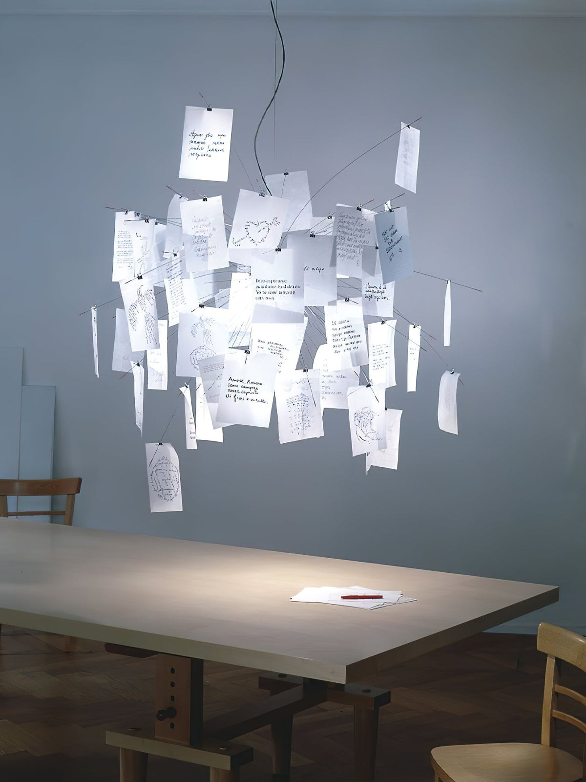 Lunerira lámpara de araña papel Personalizable Creativo