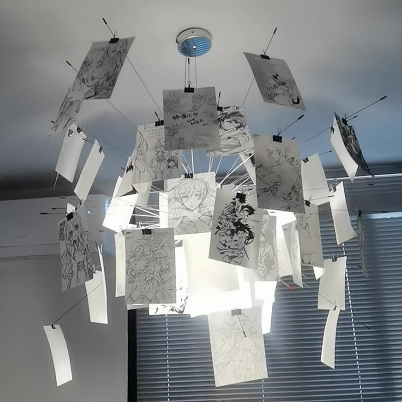 Luninena lámpara de araña de papel