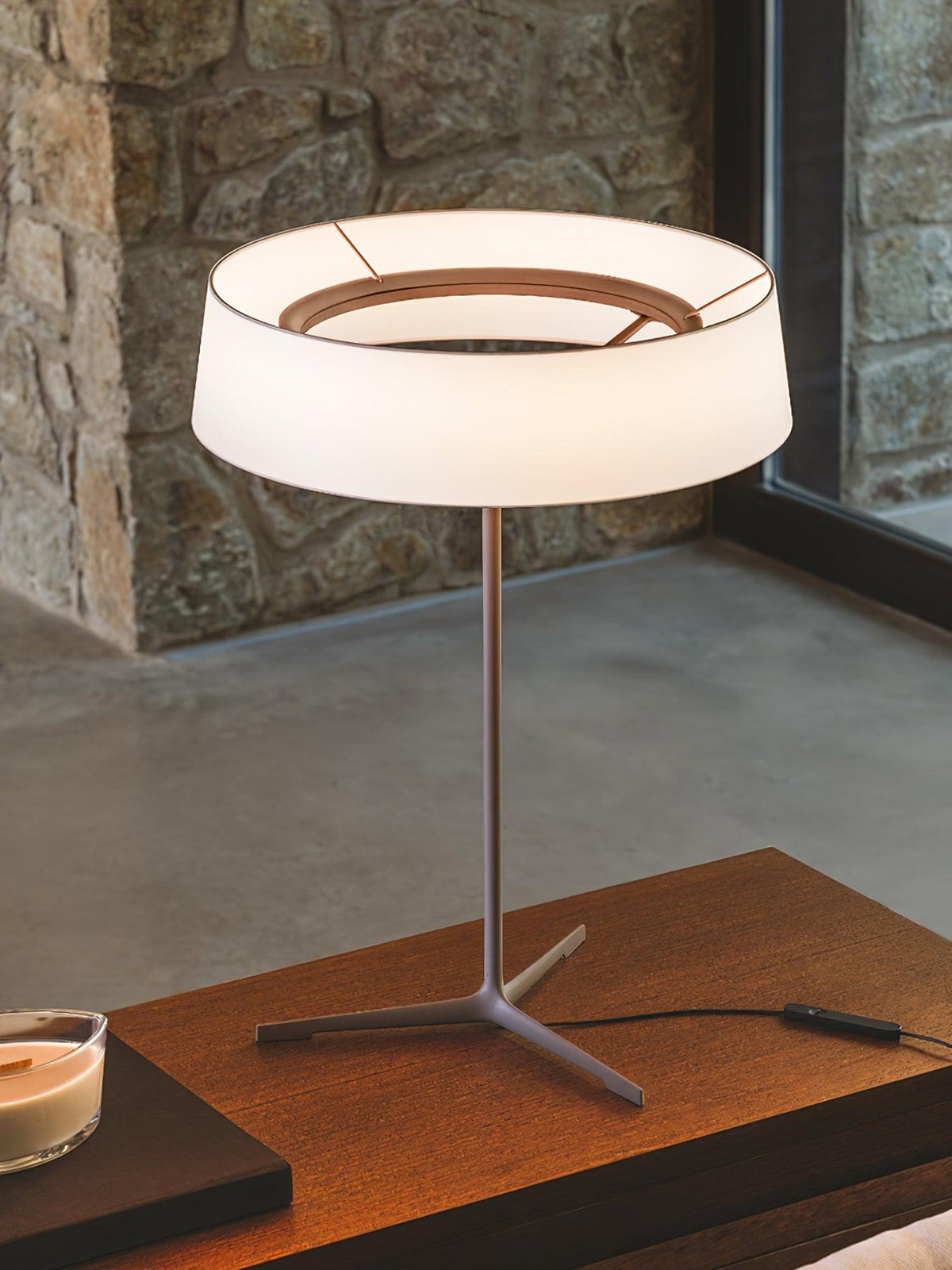 Linivira lámpara de mesa de tejido escandinava