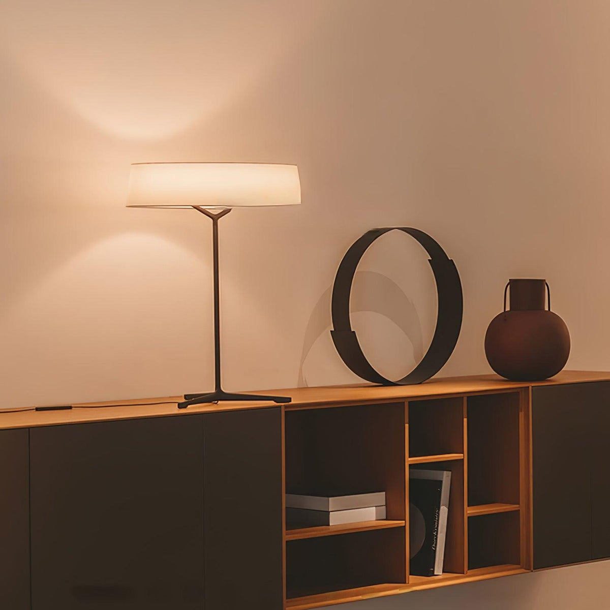 Linivira lámpara de mesa de tejido escandinava