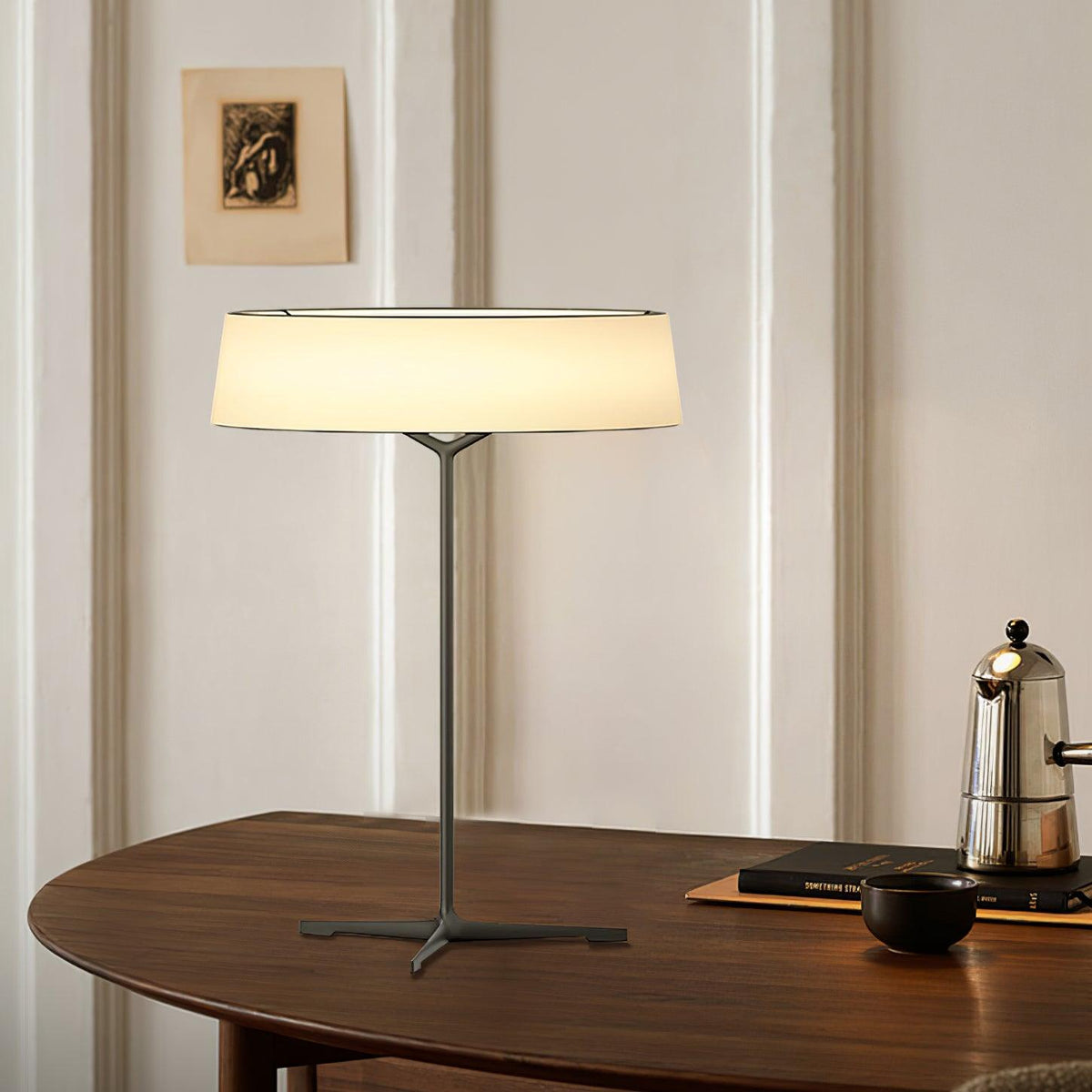 Linivira lámpara de mesa de tejido escandinava