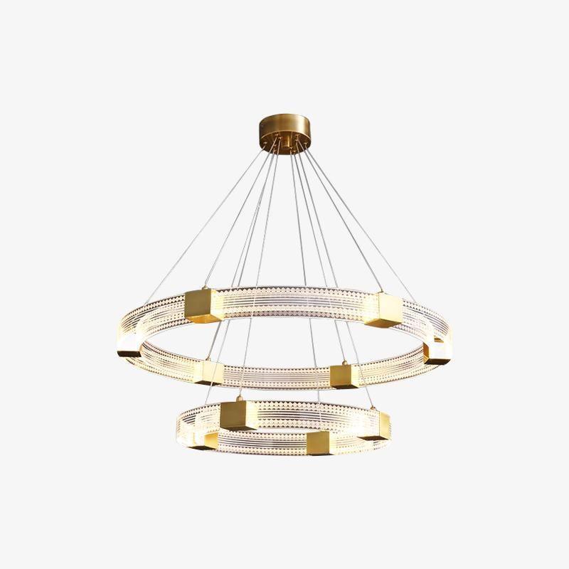 Eurdora lámpara de araña moderna minimalista anillo LED