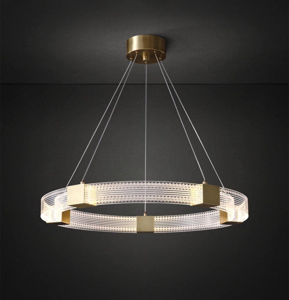 Eurdora lámpara de araña moderna minimalista anillo LED