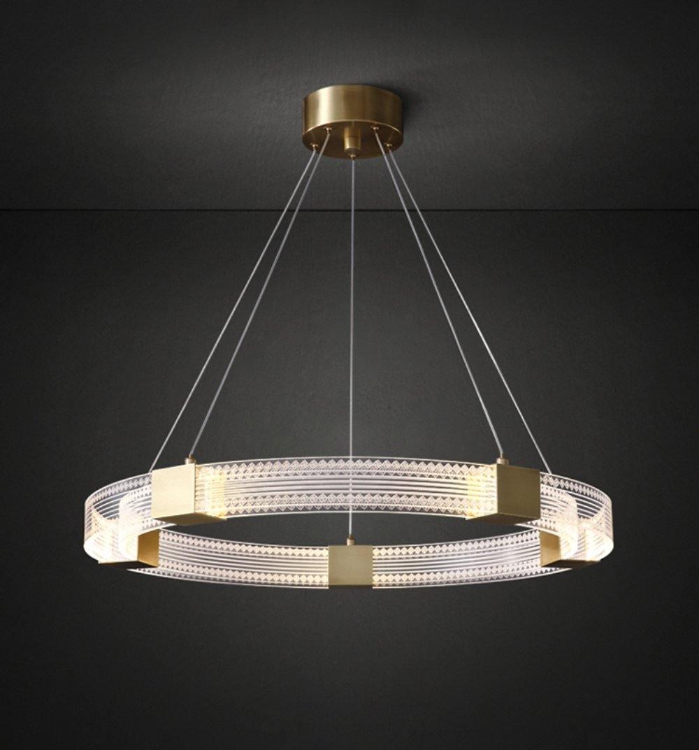 Eurdora lámpara de araña moderna minimalista anillo LED