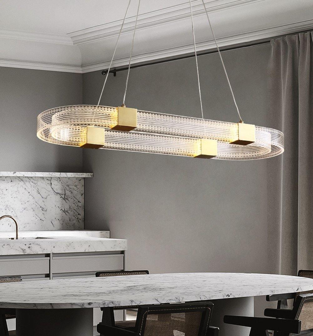 Eurdora lámpara de araña moderna minimalista anillo LED