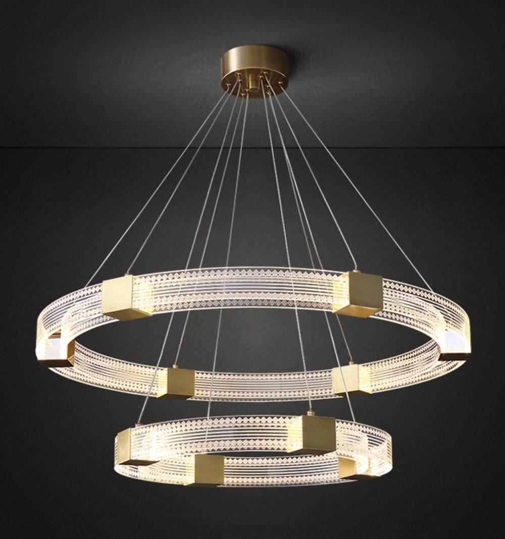 Eurdora lámpara de araña moderna minimalista anillo LED