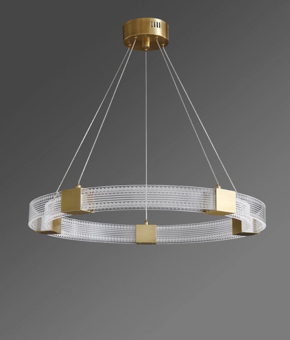 Eurdora lámpara de araña moderna minimalista anillo LED