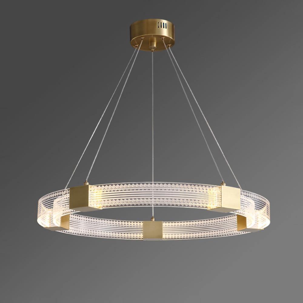 Eurdora lámpara de araña moderna minimalista anillo LED