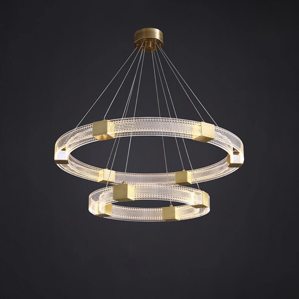 Eurdora lámpara de araña moderna minimalista anillo LED