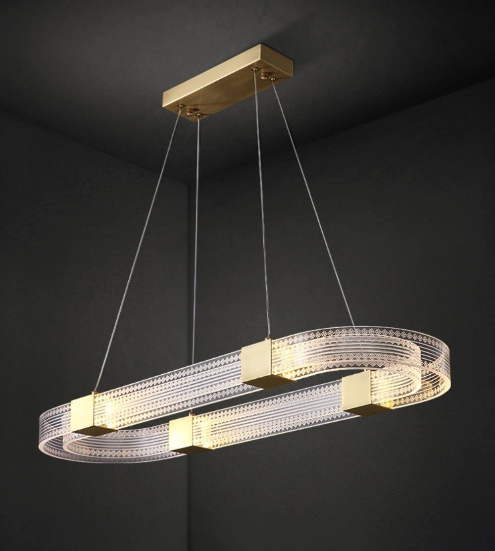 Eurdora lámpara de araña moderna minimalista anillo LED