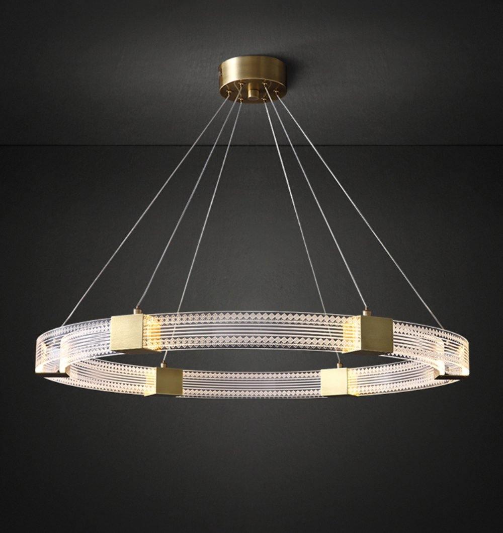 Eurdora lámpara de araña moderna minimalista anillo LED