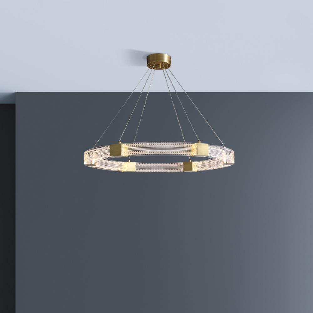 Eurdora lámpara de araña moderna minimalista anillo LED