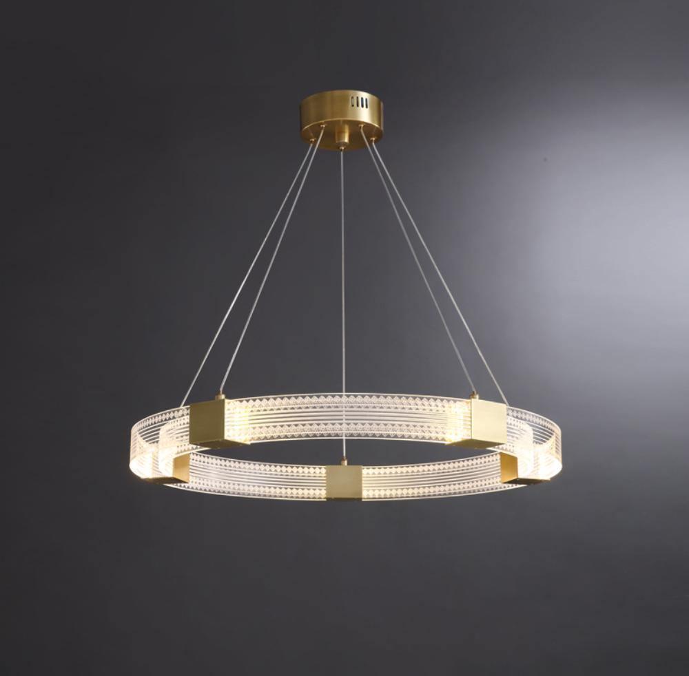Eurdora lámpara de araña moderna minimalista anillo LED