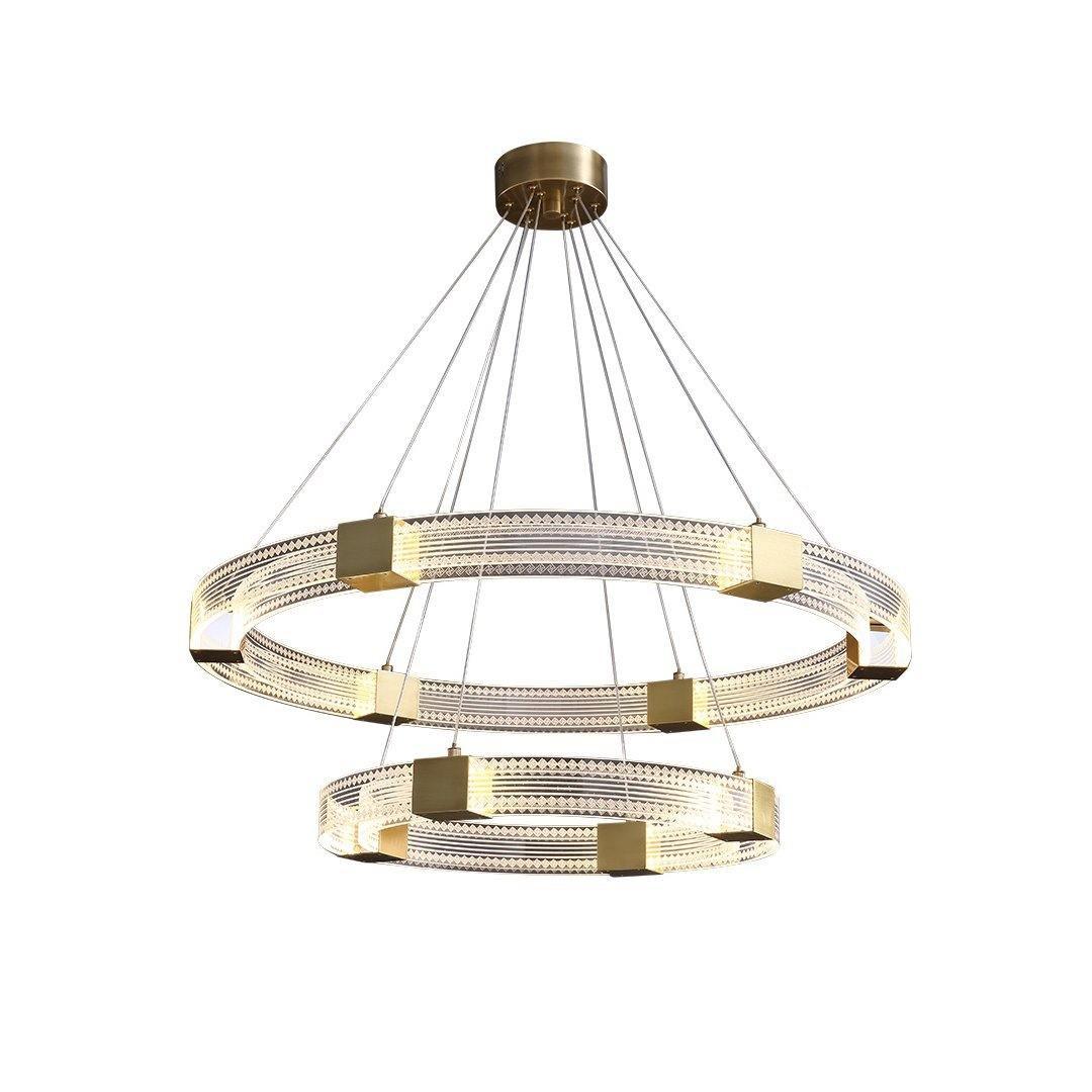 Eurdora lámpara de araña moderna minimalista anillo LED