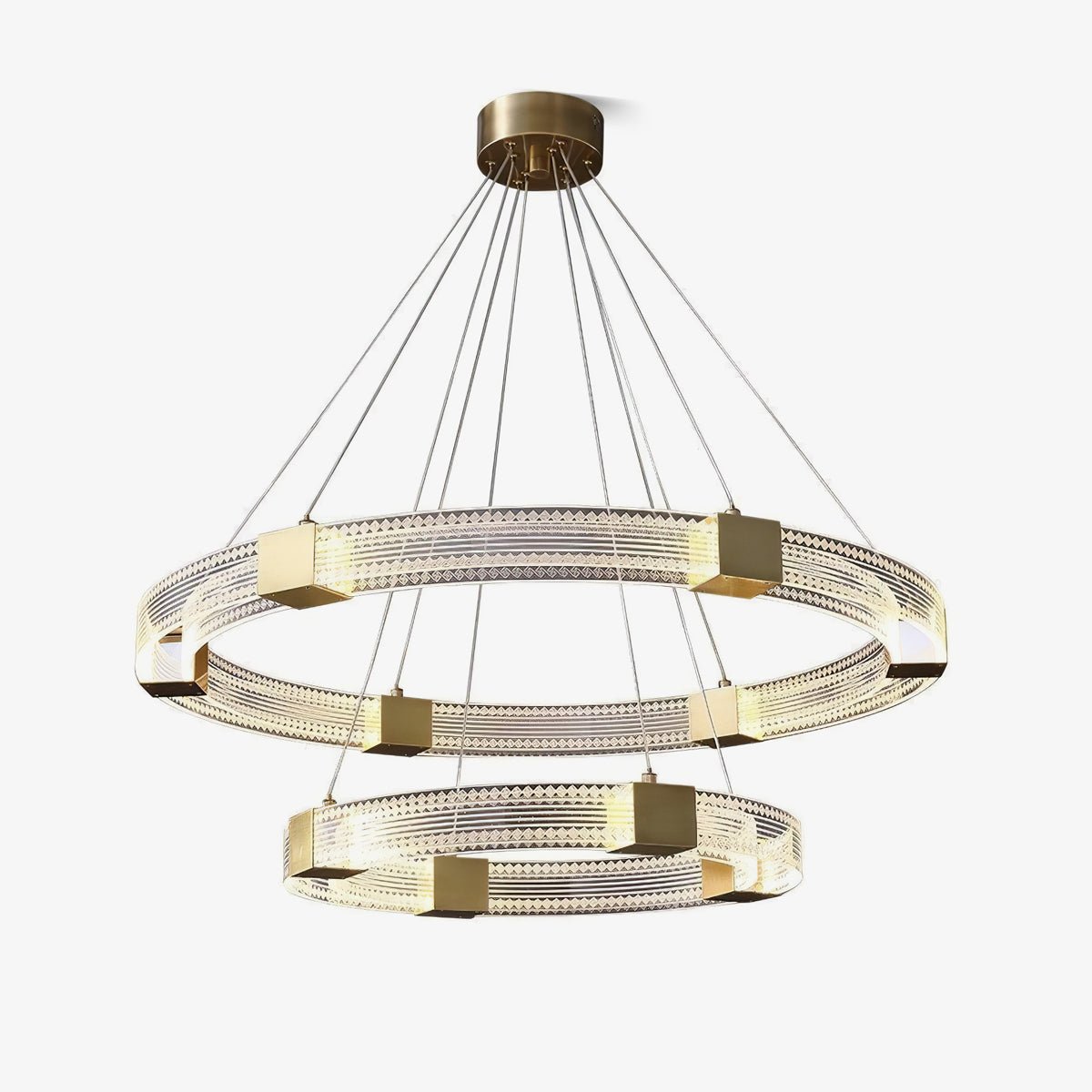 Eurdora lámpara de araña moderna minimalista anillo LED