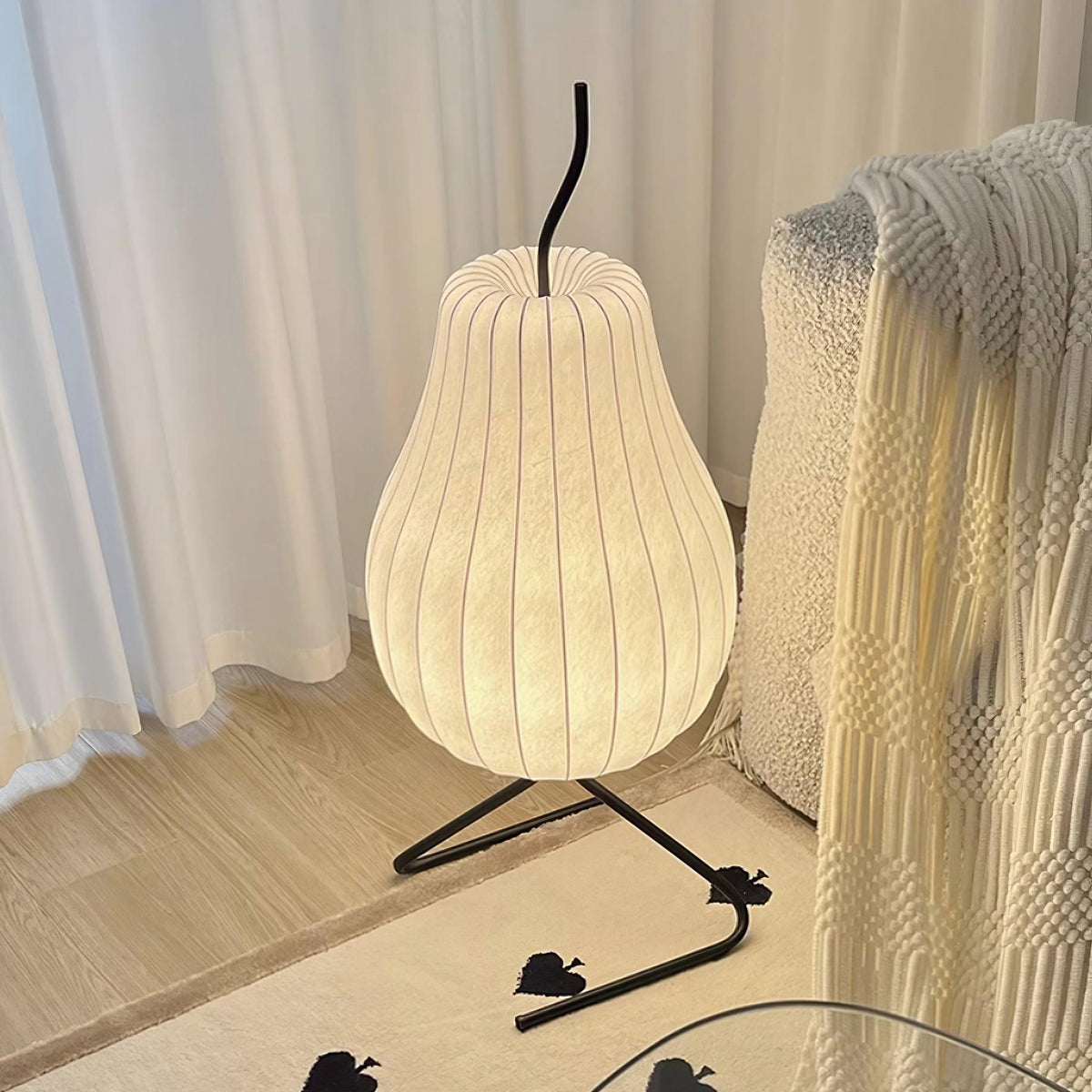Calerielle lámpara de pie minimalista en forma de pera