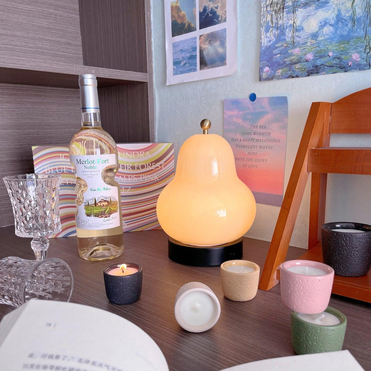 Lumaic lámpara de mesa de vidrio whimsical