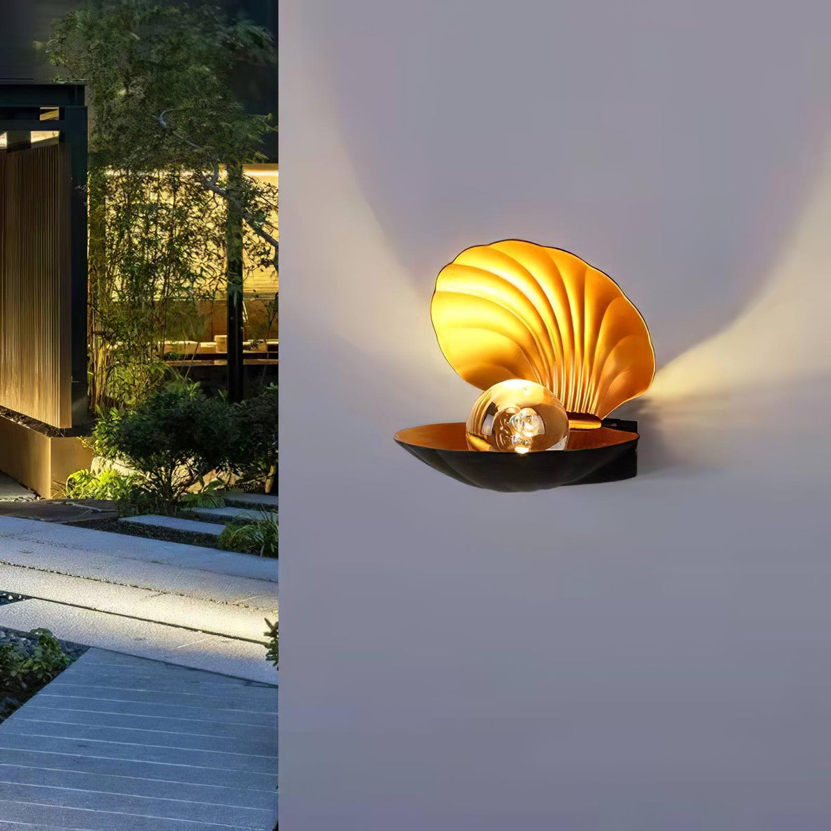 Lumieria aplique de pared Pearl Clam