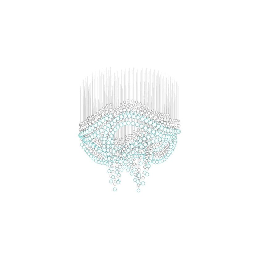 Pearl lámpara de araña Veil Couture Cascade Customize