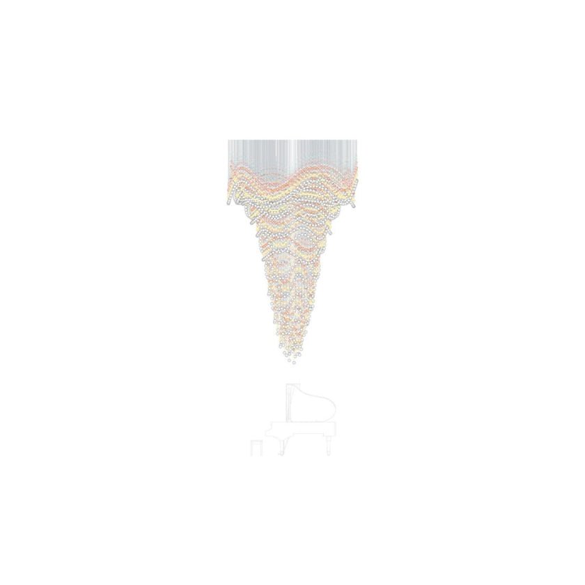 Pearl lámpara de araña Veil Couture Cascade Customize