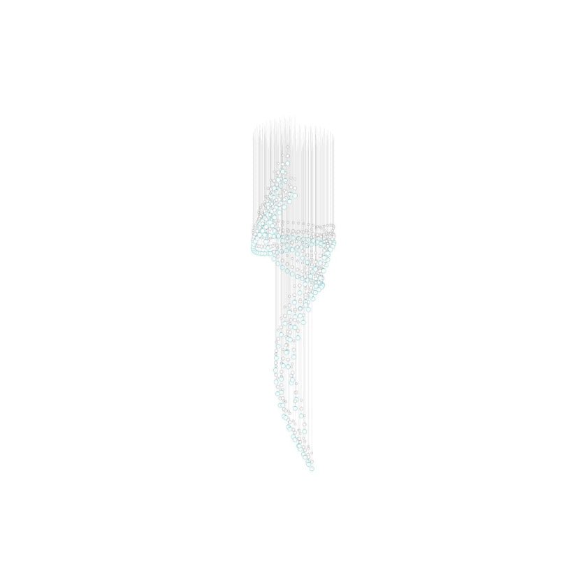 Pearl lámpara de araña Veil Couture Cascade Customize