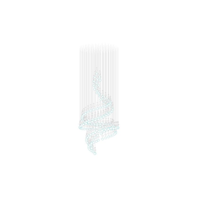 Pearl lámpara de araña Veil Couture Cascade Customize