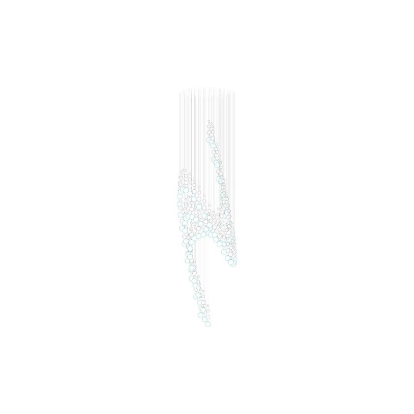 Pearl lámpara de araña Veil Couture Cascade Customize