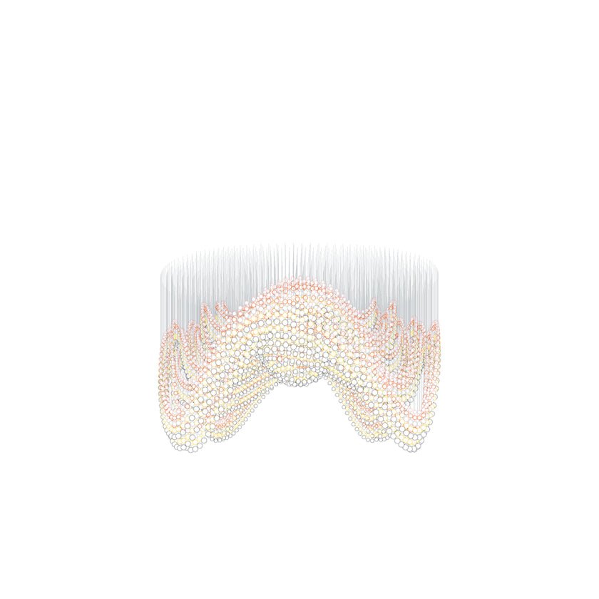 Pearl lámpara de araña Veil Couture Cascade Customize