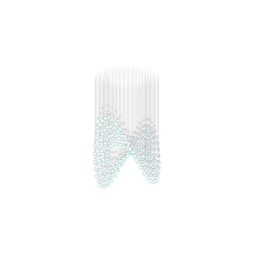 Pearl lámpara de araña Veil Couture Cascade Customize