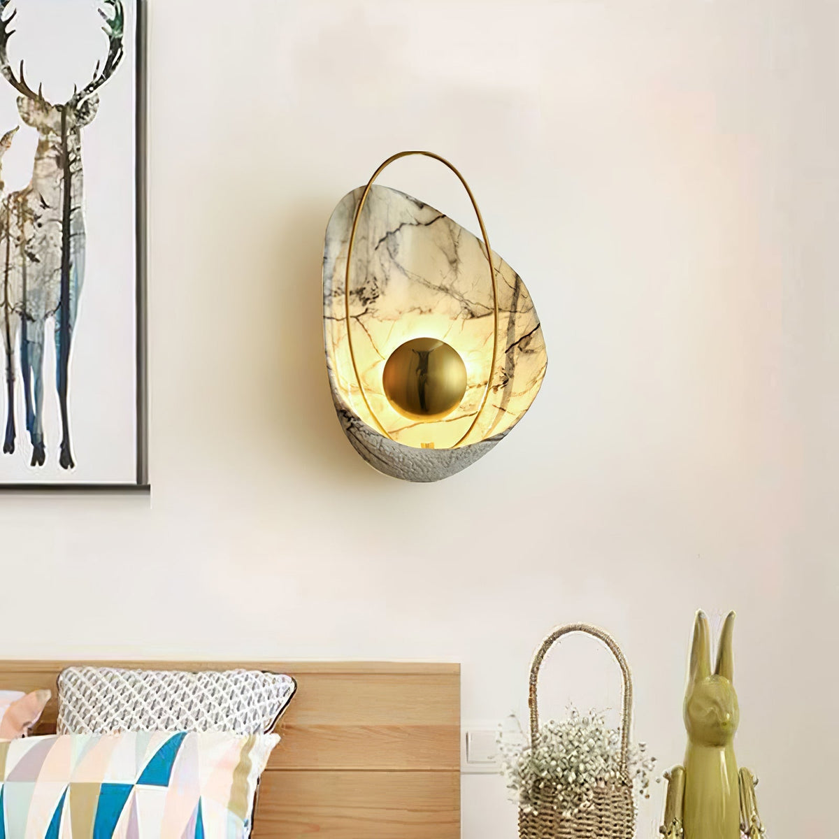 Vethaora aplique de pared Premium nórdico resina art Pearl