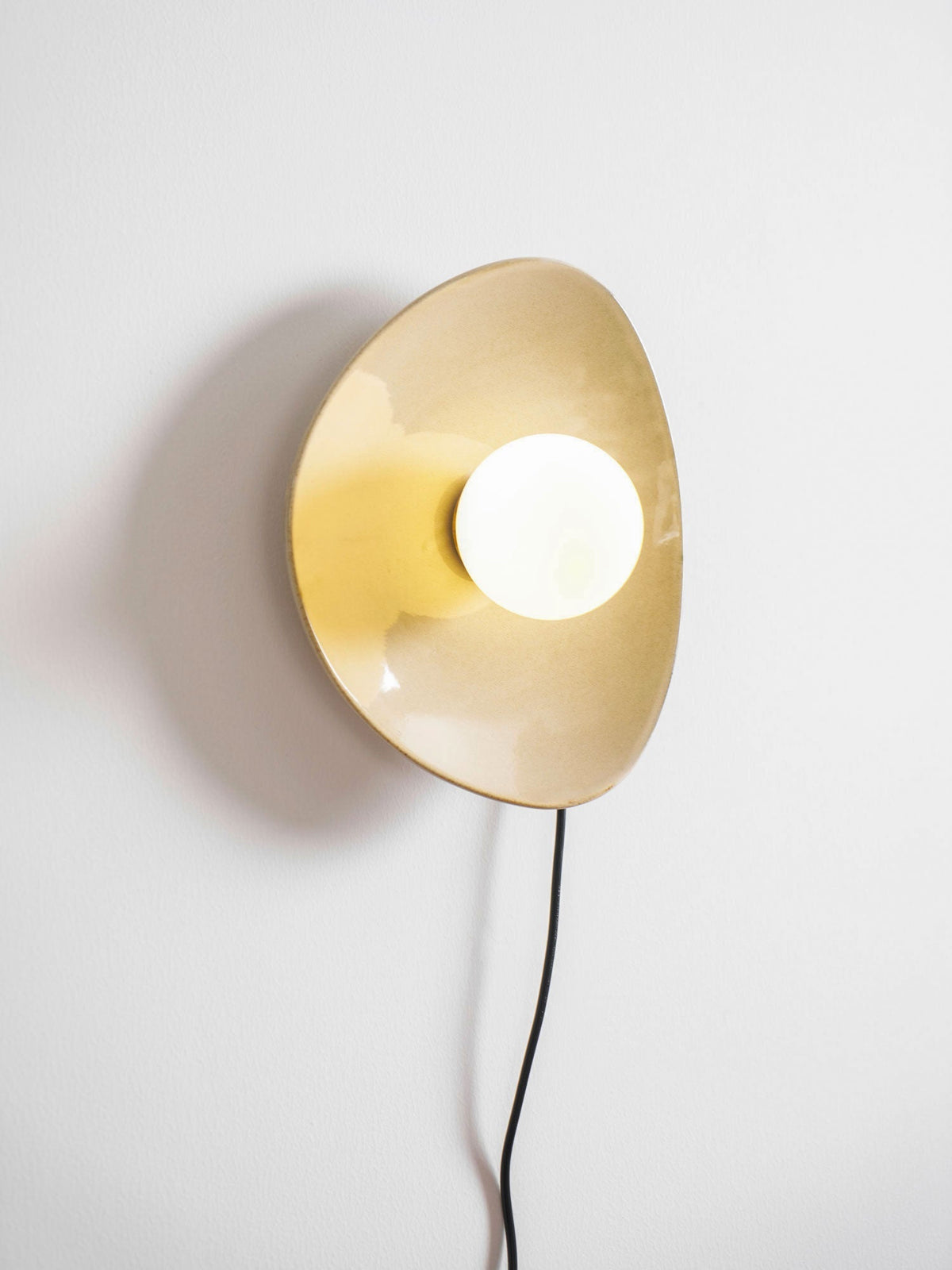 Lioruiella aplique de pared Pebble Disc cerámica vidrio enchufe enchufable