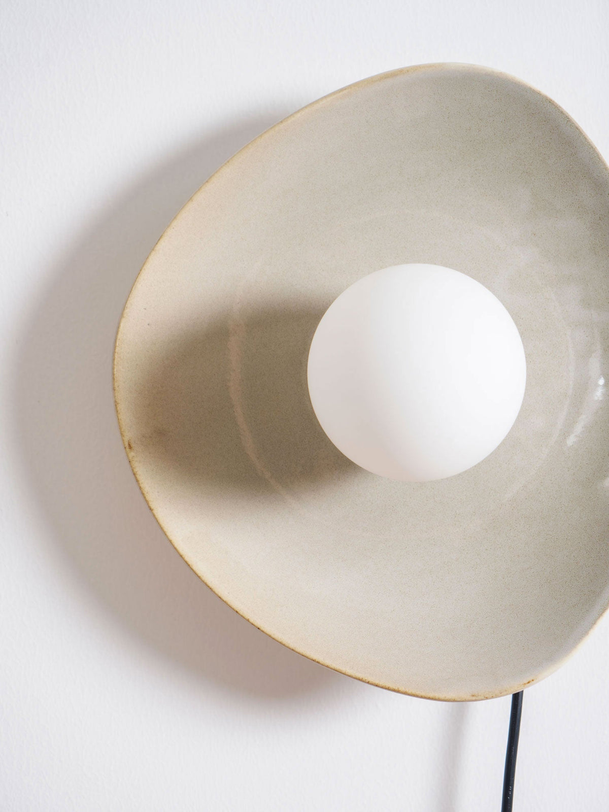 Lioruiella aplique de pared Pebble Disc cerámica vidrio enchufe enchufable