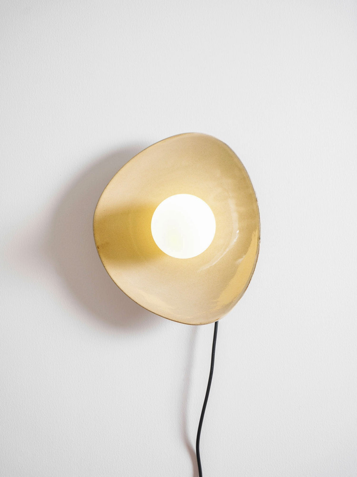 Lioruiella aplique de pared Pebble Disc cerámica vidrio enchufe enchufable