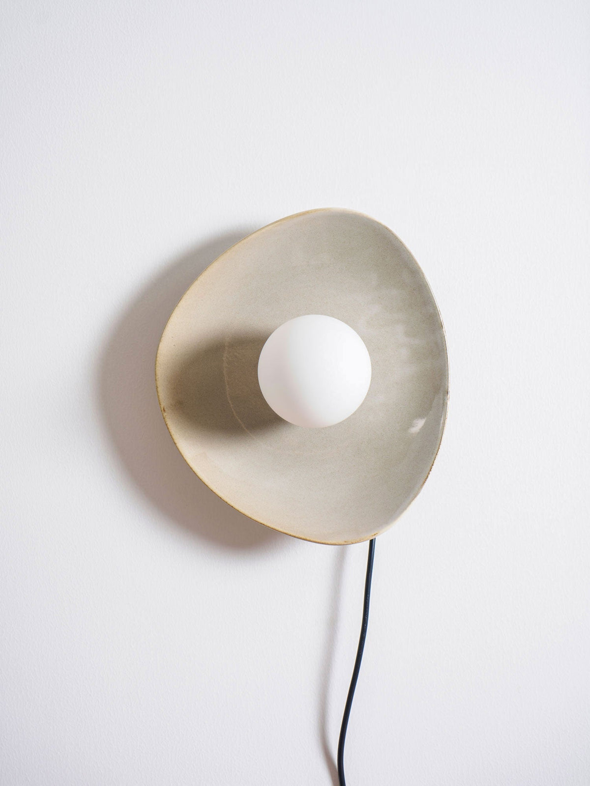 Lioruiella aplique de pared Pebble Disc cerámica vidrio enchufe enchufable