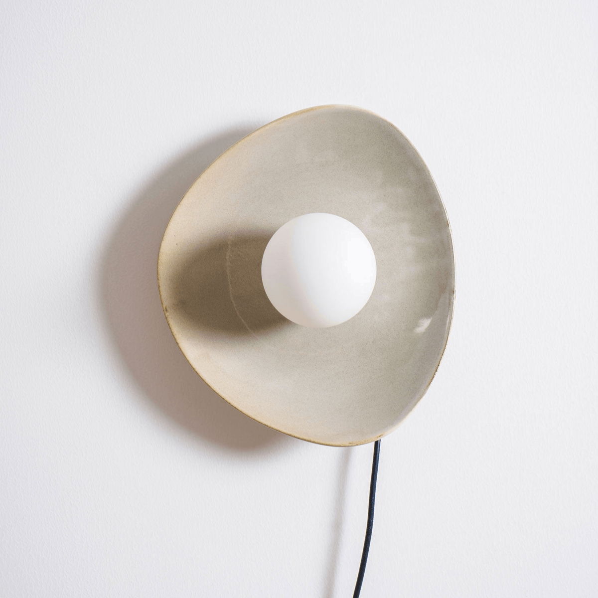 Lioruiella aplique de pared Pebble Disc cerámica vidrio enchufe enchufable