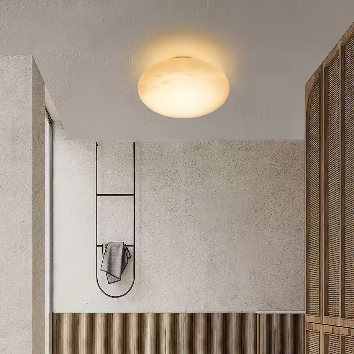 Eurthais aplique de pared minimalista en alabastro