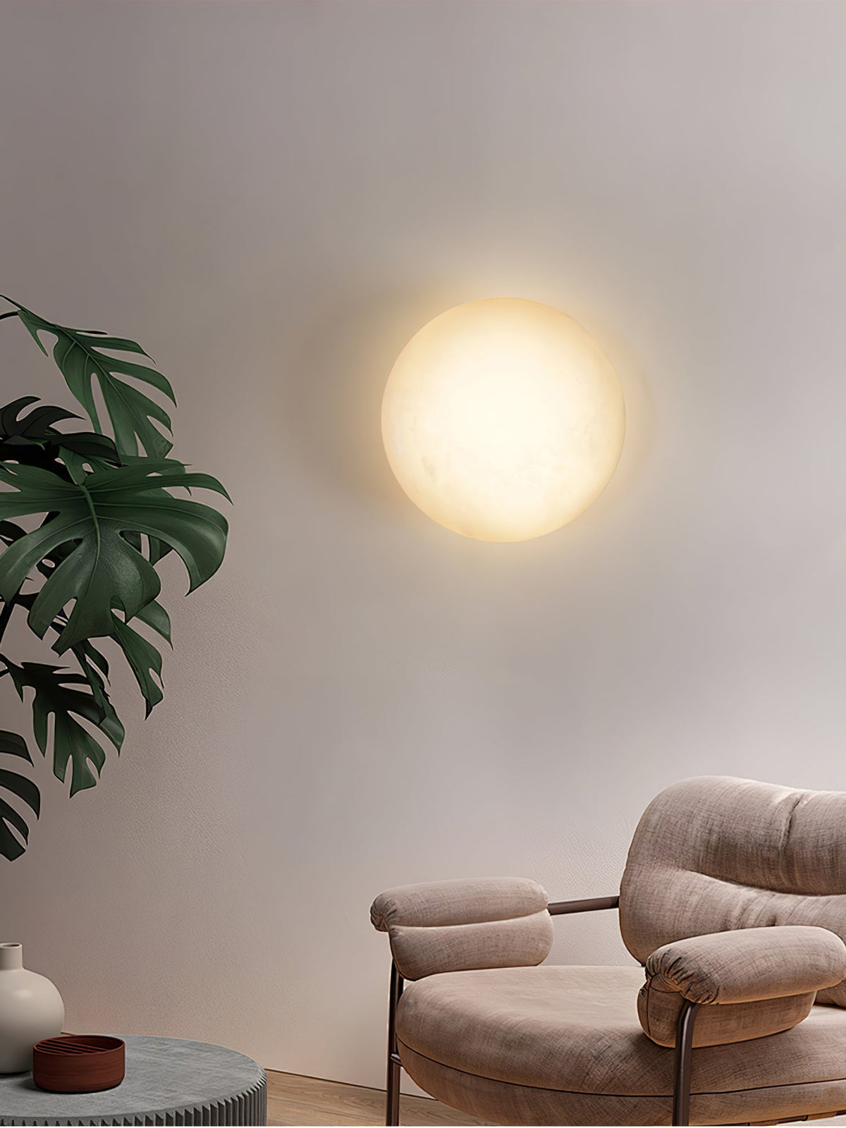 Eurthais aplique de pared minimalista en alabastro